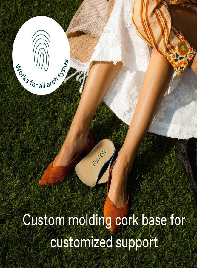 فولتون نعال فولتون العالمية للرجال/النساء مع قالب مخصص ودعم لقوس القدم - نعال فلين يومية للأحذية بدون نعال داخلية قابلة للإزالة - تمنع فرط الكب والتهاب اللفافة الأخمصية (للنساء، 9.5-10) - Image 4